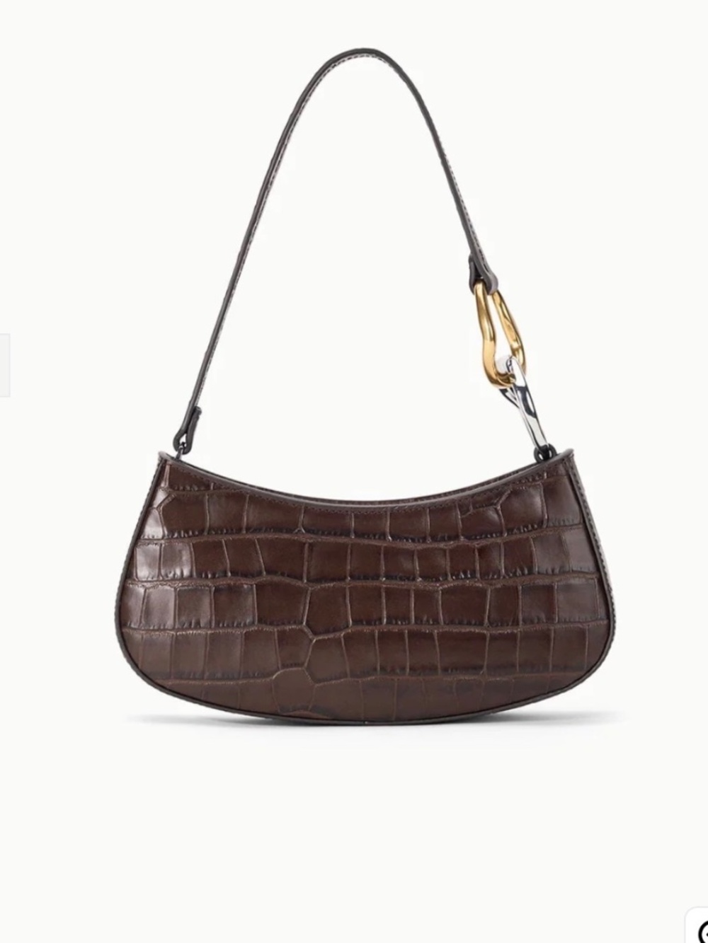 Staud Ollie Bag in Espresso Croco.